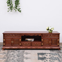 艺铭天下红木家具缅甸花梨（学名：大果紫檀）电视柜中式实木原木客厅液晶电视柜影视柜 长200*宽43*高60cm