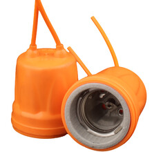 猪博士 养殖保温灯泡防水灯口 陶瓷兽用小灯头 灯口 螺口 E27 橘色包胶陶瓷防水灯头