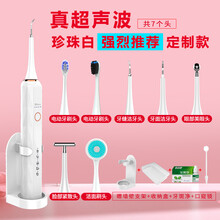 德国lm超声波洁牙器家用牙垢牙结石去除器电动洗牙器牙齿美白神器 真超声波款(定制版白色)