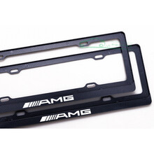 新交规 奔驰车牌边框ACES级GLCGLE GLBA180 C200LE260LAMG牌照架 AMG 碳纤维覆膜 中间