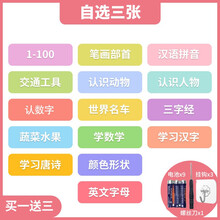 宝宝挂图有声早教启蒙中英双拼婴幼儿童看图识物点读发声书墙贴 自选三张