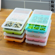 家の物语 韩国进口硅胶婴儿辅食盒宝宝辅食分装盒分格冷冻盒 冰箱冷藏保鲜密封储存盒 6格2格装（透明）