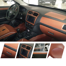 汽车内饰贴纸车贴仿皮纹仪表台改色膜皮纹贴纸汽车中控贴纸改装用品 皮纹棕色 宽30cm*长100cm