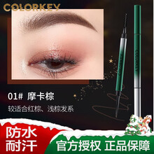 colorkey眉笔防水防汗极细持久珂拉琪小金条筷双头薇娅推荐砍刀不晕染脱色小金块初学者女男生 圣诞版01摩卡棕