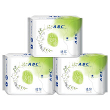 ABC卫生巾KMS纤薄棉柔清凉舒爽日夜组合日用夜用套装 （日夜组合）汉方纯棉190mm*24片