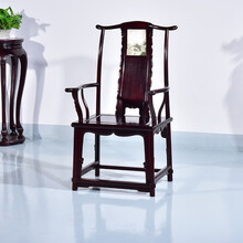 艺铭天下红木家具血檀（学名：染料紫檀）官帽椅实木中式客厅会客椅泡茶椅办公椅书桌椅电脑椅太师椅南宫椅 官帽椅