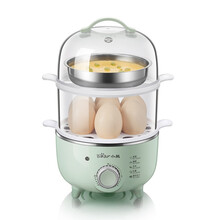 小熊（Bear)煮蛋器家用蒸蛋器旋钮可定时煮蛋机单双层自动断电迷你ZDQ-C14U2