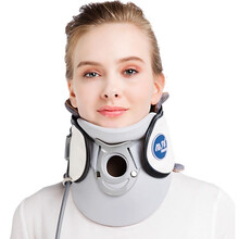 罗脉 LMJ-C02 颈椎牵引器治疗仪充气医用家用护颈仪颈托 颈椎支架矫正器固定按摩器 颈部拉伸 C02白色