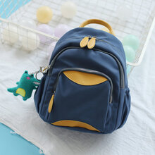 南极人NanJiren日系轻便妈咪包双肩包女小包旅游小背包妈妈母婴外出包逛街防水包 蓝色+恐龙挂件