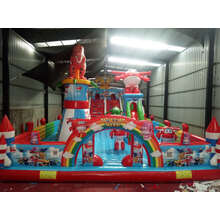 儿童充气城堡室外大型淘气堡充气堡游乐场充气蹦蹦床户外大型游乐 玫红色 200平超级飞侠