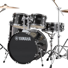 雅马哈（YAMAHA）RYDEEN雷神架子鼓原声鼓 演出成人舞台表演儿童爵士鼓打击乐器闪耀黑+麦尔嚓片BCS四片装