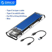 奥睿科（ORICO）M.2 NVME/NGFF移动硬盘盒转Type-c/USB3.1固态SSD外置盒 NVMe-10Gbps-蓝色