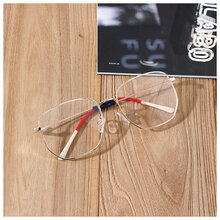 轻奢高端品牌 防辐射眼镜近视女抗蓝光男潮手机电脑无度数平光护目网红眼睛框架 金色框(防蓝光镜片)没度数