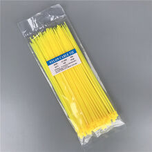 黄色扎带平口垃圾袋封口医疗废物标识扎袋吊牌标签标识牌LARGE 3x200单独100条