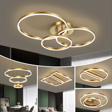 VVS美学灯 2021新款全铜轻奢客厅灯现代简约吸顶灯三室两厅北欧网红灯饰大厅灯具套餐组合 三室两厅无极调光+遥控【包安装 到手价5288】