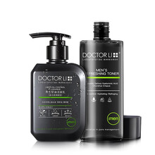 李医生（DOCTOR LI） 李士男士护肤品套装控油清爽肤水洗面奶保湿补水面霜洁面润肤乳液擦脸油男 竹炭洁面150g+爽肤水120ml
