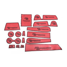 适用于马自达CX-30昂克赛拉CX-5阿特兹CX-4专用皮革门槽垫改装片 2020款昂克赛拉第三代MS皮革门槽垫（红）