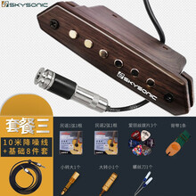SKYSONIC 天音A810原声免开孔扩音器民谣木吉他音孔拾音器内置拾音神器 A810套餐三)10米降噪线+基础8件套