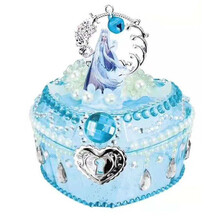 启贝工坊儿童DIY手工制作创意粘贴首饰盒玩具叶罗丽女孩礼物手提包化妆包音乐盒宝石盒礼物 冰公主仙子手工宝石盒