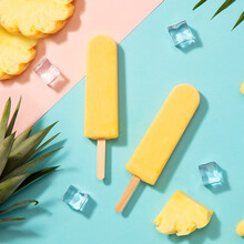 【5支】和路雪冰淇淋冰桃桃水蜜桃\/山楂\/菠萝雪糕棒冰85g冷饮老冰棍 和路雪 冰菠椰 菠萝口味5支