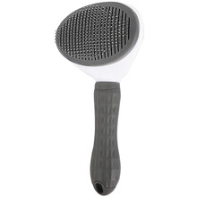 疯狂的小狗 狗梳子泰迪金毛大型犬猫梳毛器宠物梳毛刷除毛狗狗用品 细针梳灰色