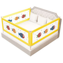 婴儿床围栏防摔床围挡床边护栏三面宝宝床上防护栏一面防掉床护栏 款-5档调节+高74CM 1.2米 一面