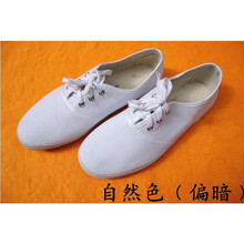 太极练功鞋武术小白鞋帆布鞋软底透气表演鞋儿童成人武术鞋男女款 自然白色小白鞋 (偏暗) 42