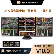 智立升 一机多屏电脑四屏六屏专业多屏幕炒股专用电脑全套分屏股票证券金融炒股票炒期货组装台式主机显示器 6屏电脑 i9 11900K 27曲面2K