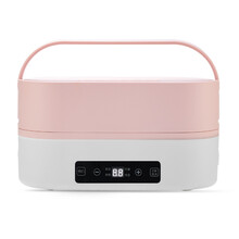 满得利 电热饭盒多功能可插电蒸煮热饭神器保温盒上班族便携加热饭盒双层 【电热饭盒】智能双层【粉色】1L 款
