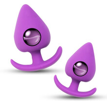 米涩 肛塞男女外出震动拉珠后庭自慰器sm扩肛器 gay拉拉les同志成人情趣用品性玩具 紫色草莓滚珠中号