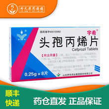 罗欣 头孢丙烯片0.25g*8片 上呼吸道感染 1盒