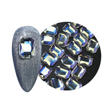 云钻网红款月光蓝美甲钻石平底透明指甲饰品水钻超闪奢华小异形钻 14#八角（8*6mm）20颗装