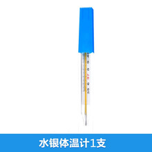 家用医用量体温计水银玻璃探温针10支儿童宝宝小孩婴儿发烧用 【大刻度】1支（气泡膜包装）