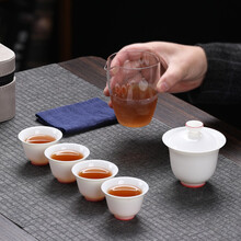 元青旅行茶具套装（MULTIPOTENT）德化白瓷羊脂玉中国白红线功夫茶人旅行套装