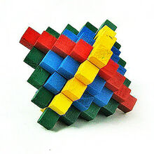 八卦锁 解锁解环成人益智玩具酒桶心锁孔明锁鲁班魔盒儿童生日礼物 大号菠萝球