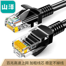 山泽(SAMZHE)超五类网线 CAT5e类高速百兆网线 3米 工程/宽带电脑家用连接跳线 成品网线 黑色 SH-1030