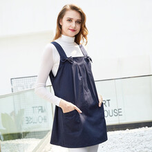 美妮（MEINI）防辐射服孕妇装马甲大码孕妇防辐射衣服外穿孕早中晚期上班防护服四季 藏青色+防辐射肚兜 XL