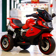 【顺丰快递】儿童电动摩托车男孩三轮车充电遥控电动车宝宝童车大号电瓶车 【红色单驱小电瓶】+音乐