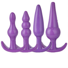 成人女用自wei慰器硅胶后庭肛塞同志用品扩肛器 粉色