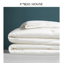 【蚕丝般柔软】MIDO HOUSE 铭都家居 被子春秋大豆纤维被 A类纯棉空调被 夏凉被芯薄被 珍珠白 春秋被 220x240cm【适合18-23度】