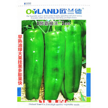 欧兰德独霸椒王辣椒种子早熟油绿大果挂果多膨果快农家春秋播精选 欧兰德独霸椒王原装2克约250粒