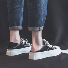 布丁鱼帆布鞋女厚底松糕鞋女学生板鞋大头丑萌鞋2021新款潮流ins经典纯色板鞋 8972黑色 38