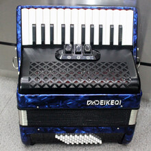 美克其成人手风琴12/96/60手风琴乐器＋礼包定制款 48贝斯蓝色