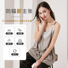 孕妇防辐射服孕妇装蕾丝V领银纤维大码春夏秋冬四季 花边V领银色 L