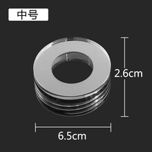 高山流水杯盖 高山流水玻璃杯盖配件通用透明密封圈双层水晶玻璃杯盖食用级硅胶 高山流水杯盖中号直径6.5厘米