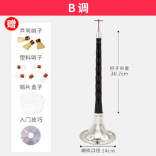 新宝唢呐降B调乌木黑檀木ACDEFG调吹喇叭乐器初学者入门全套 B调 (送优质芦苇叫子3个塑料叫子5个入门知识)