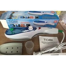 满得利 手持式挂烫机家用小型电熨斗迷你便携式蒸汽刷家用顺衣神器熨烫机 蓝色双排蒸汽 国内220V