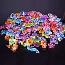 儿童串珠手工diy制作材料宝石玩具手链项链女孩穿珠礼物益穿珠子 亚克力宝石250克(半斤) 送材料包