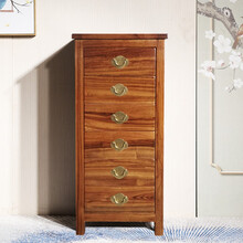 至尚自然 全香樟木五斗柜实木斗柜储物中式简约家具原木防潮防蛀防霉嫁妆衣物收纳储物 柚木色 120高*55长*40宽