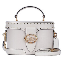 蔻驰（COACH） 奢侈品 女士小号桶包单肩手提包白色牛皮革 5506 IMCHK